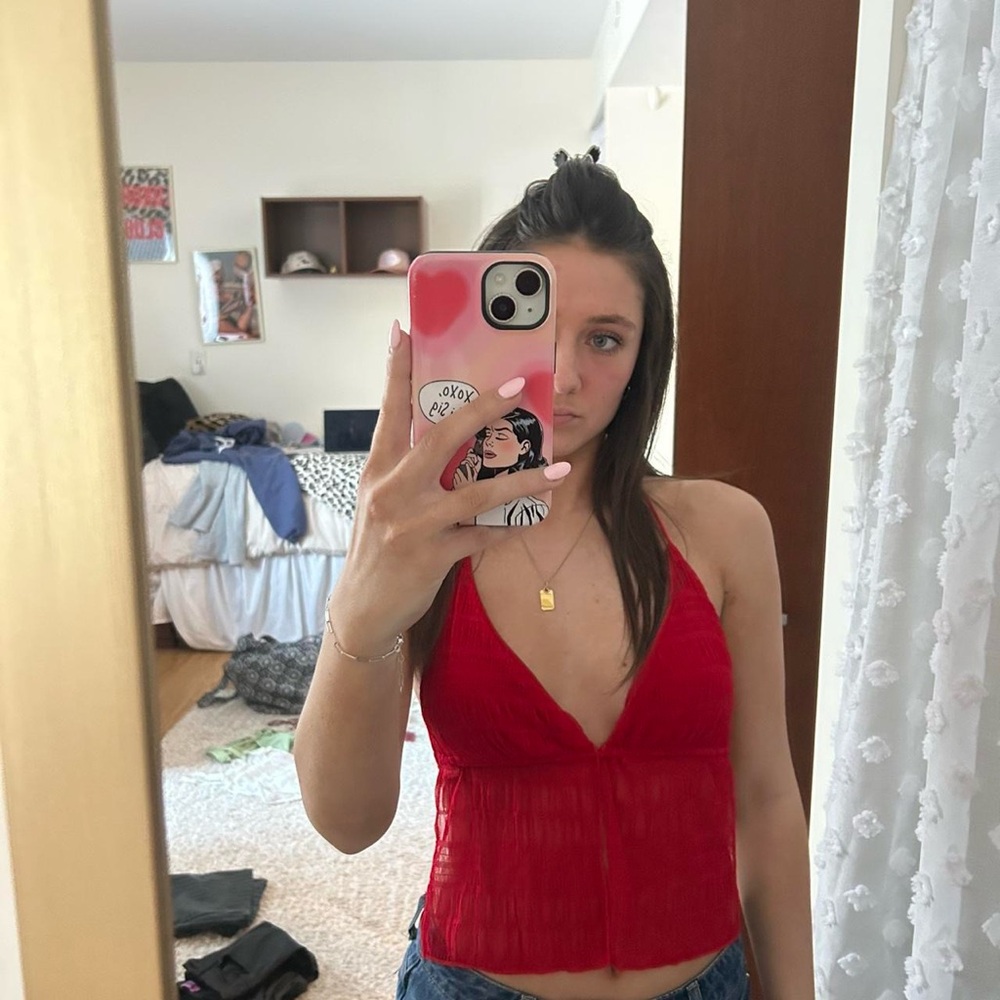 SHEIN Vibrant Red Camisole Top